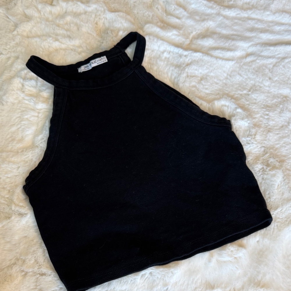 CLEARANCE - Zara Tafaluc Black Halter Tank Top